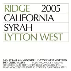 Syrah Ridge Lytton Ouest