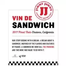 Jimmy John's Vin De Sandwich Pinot Noir