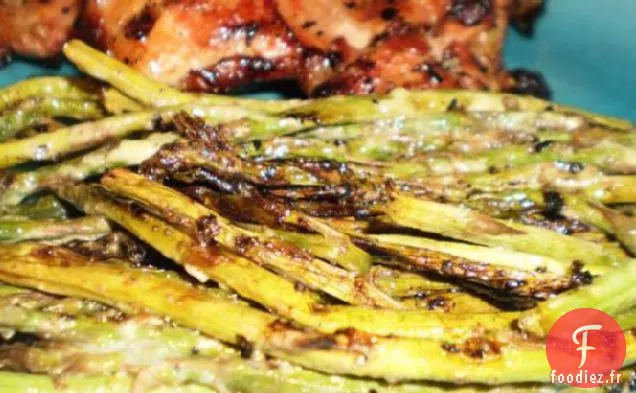 Asperges Glacées à la Moutarde et à la Mayonnaise (Grillées)
