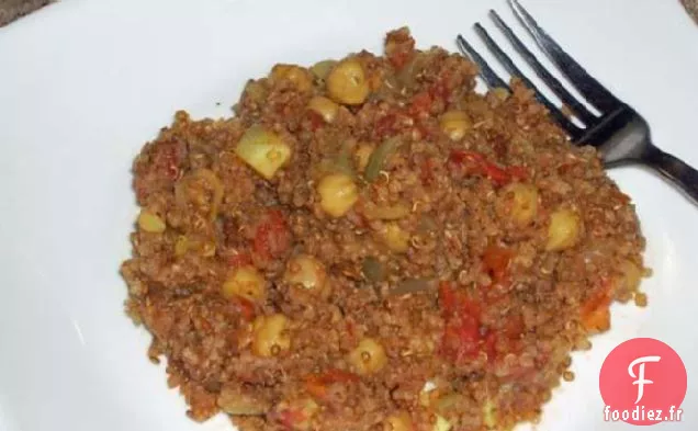 Tomate, Pois Chiches et Quinoa Grillé
