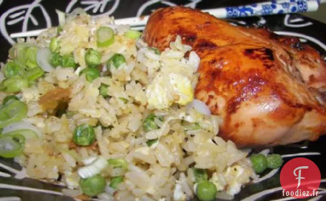 Poulet Barbecue Au Riz Frit