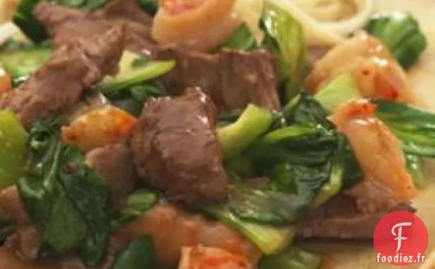 Boeuf Épicé Aux Crevettes Et Bok Choy