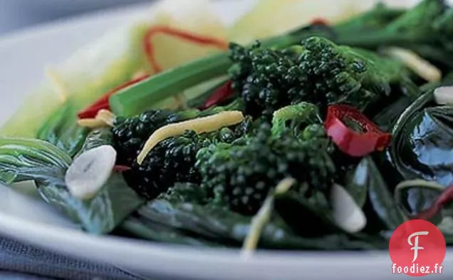 Légumes Verts asiatiques sautés