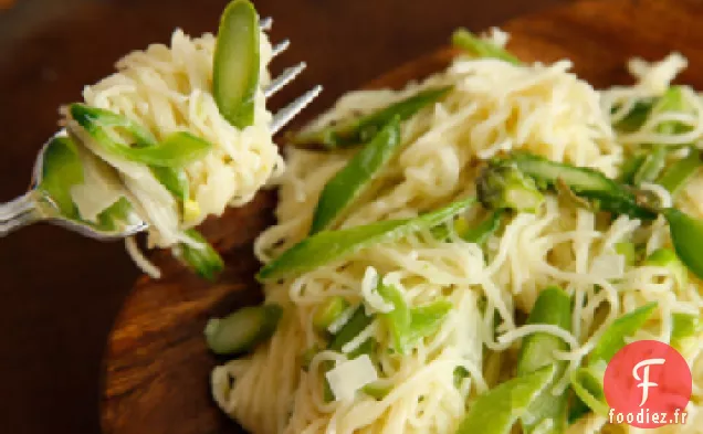 Recette de Pâtes aux Cheveux d'Ange avec Sauce à la Crème à l'Ail Vert