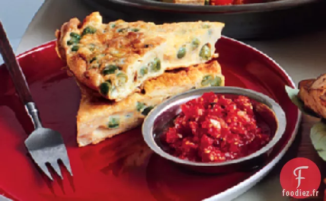 Frittata de Pois au Curry et Chutney de Tomates Fraîches