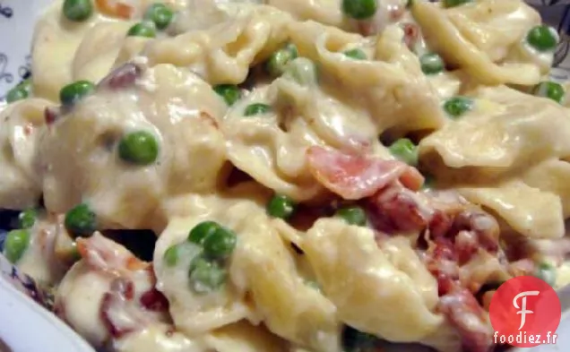 Tortellini Alfredo Simple et Crémeux