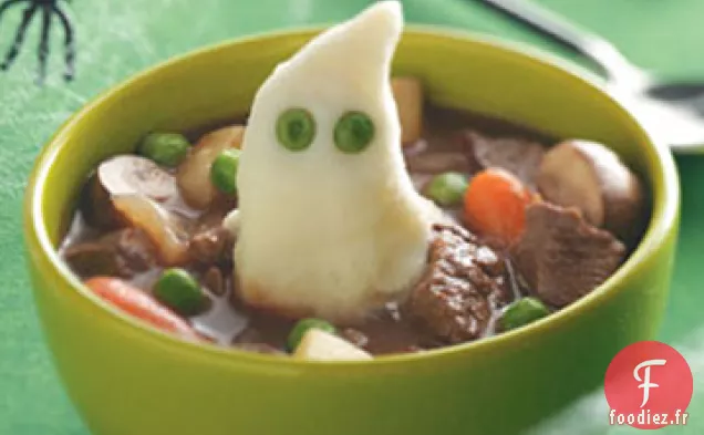 Ragoût de Boeuf avec Purée de Pommes de Terre Macabre