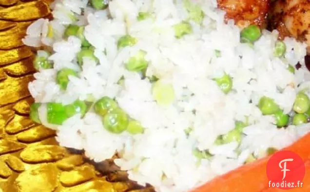 Riz au Citron avec Pois et Oignons Verts