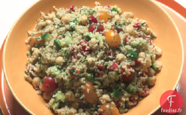 Salade de Boulgour, Haricot Garbanzo et Concombre