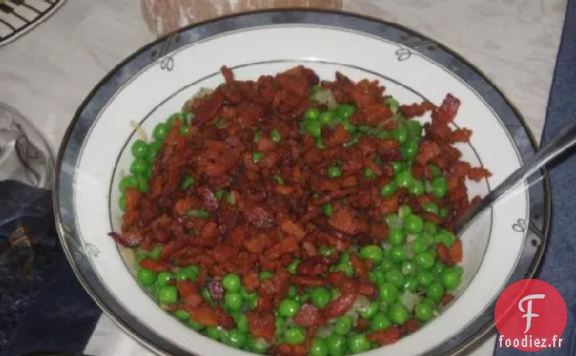 Petits Pois Aux Échalotes et Pancetta