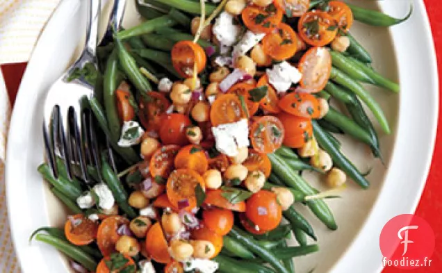 Salade de Haricots Verts, Tomates et Pois Chiches