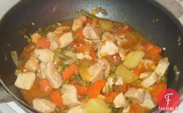 Afritada de Poulet Philippin