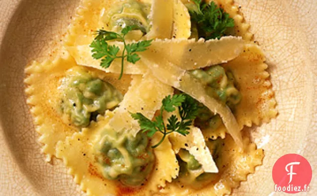 Raviolis aux Petits Pois et Cerfeuil