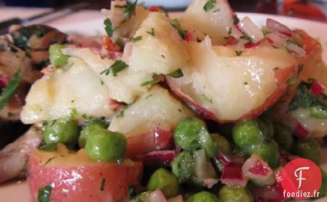 Salade de Pommes de Terre aux Herbes Avec Bacon et Petits Pois