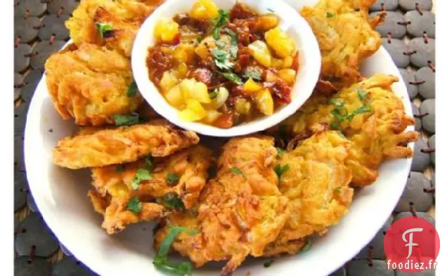 Bhaji à l'Oignon de Style Restaurant Indien - Beignets d'oignons Frits