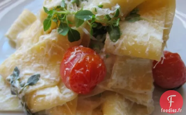 Pâtes coupées à la main à la Ricotta et aux Petits Pois