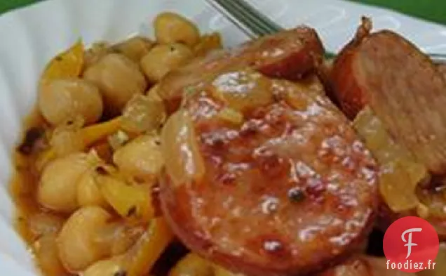 Saucisse Fumée Cubaine aux Pois Chiches