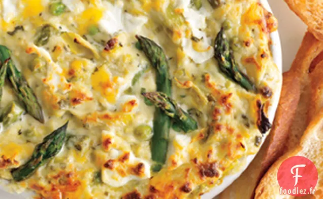 Trempette Printanière aux Légumes et au Fromage de Chèvre