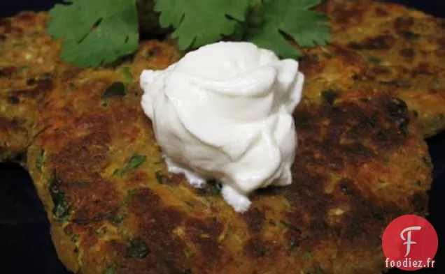 Galettes de Courgettes et Pois Chiches (Végétariennes Aussi!)