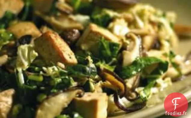 Salade De Chou Asiatique Au Tofu Et Champignons Shiitake