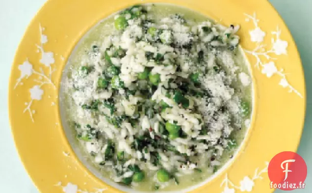 Risotto aux Épinards aux Petits Pois
