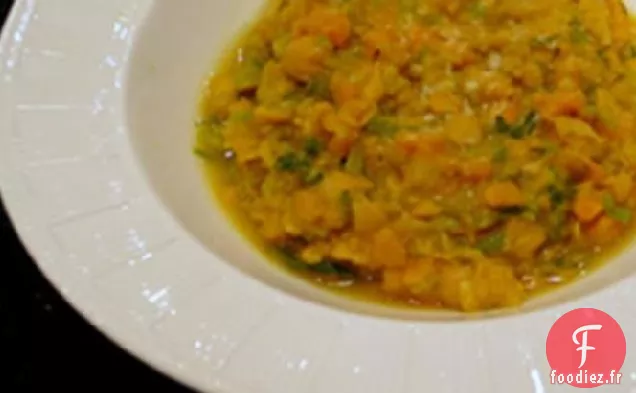 Soupe de Pois Chiches, Poireaux et Parmesan