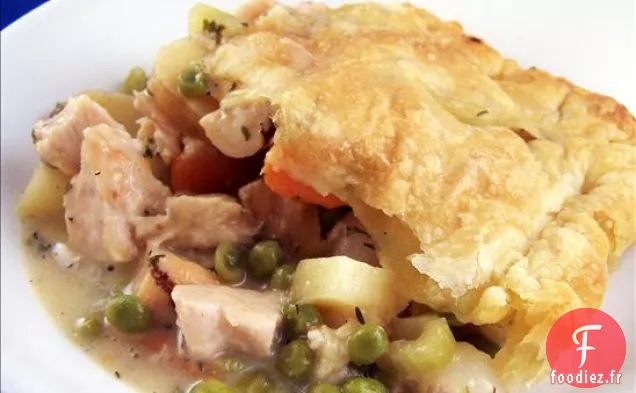 Tarte Au Poulet Faible En Gras Avec Pâte Feuilletée!