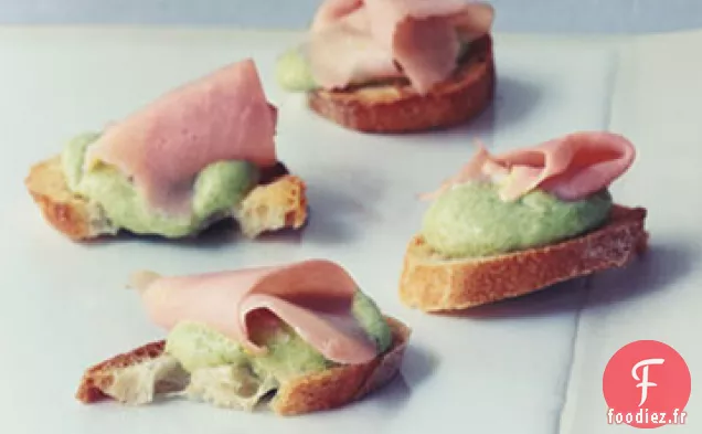 Canapés aux Pois Sucrés