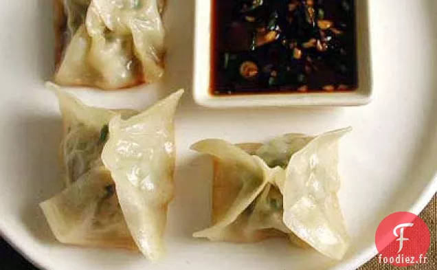 Autocollants de Pot de Poulet et de Citron avec Trempette aux Oignons Verts de Soja