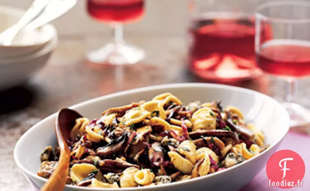 Orecchiette aux Champignons, Radicchio et Gorgonzola