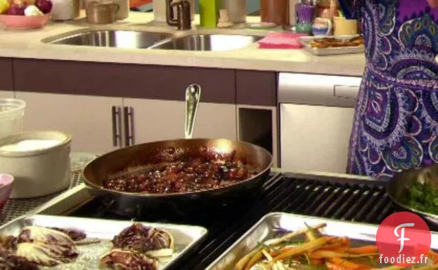 Carottes et Panais Rôtis avec Radicchio Flétri