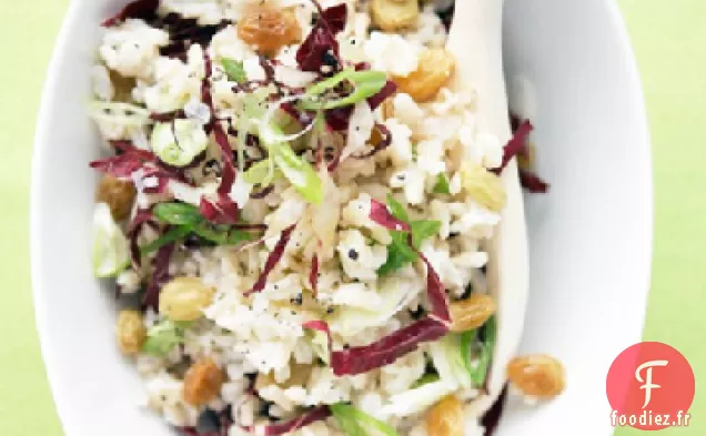 Salade de Riz aux Raisins Secs et Oignons verts