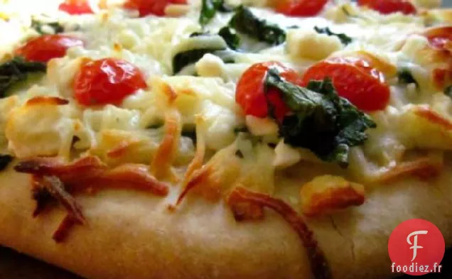 Pizza aux Épinards et à l'Ail