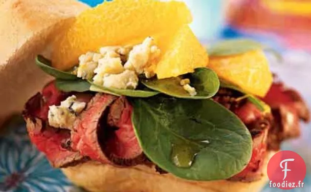 Sandwichs au Bœuf, à l'Orange et au Gorgonzola