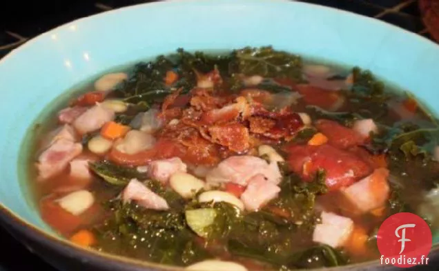 Soupe de Jambon, Haricots et Bettes à Carde