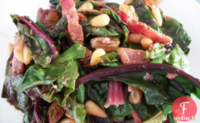 Poivrons Jaunes Farcis à la Bette à Carde Épicée et Pilaf d'Échalotes