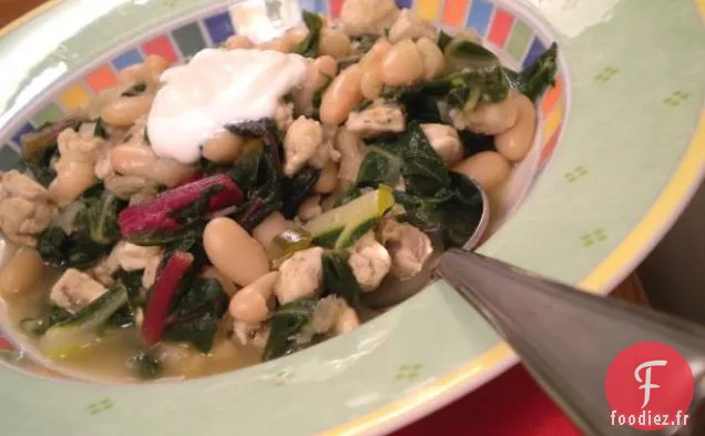 Soupe De Haricots Blancs À La Bette À Carde
