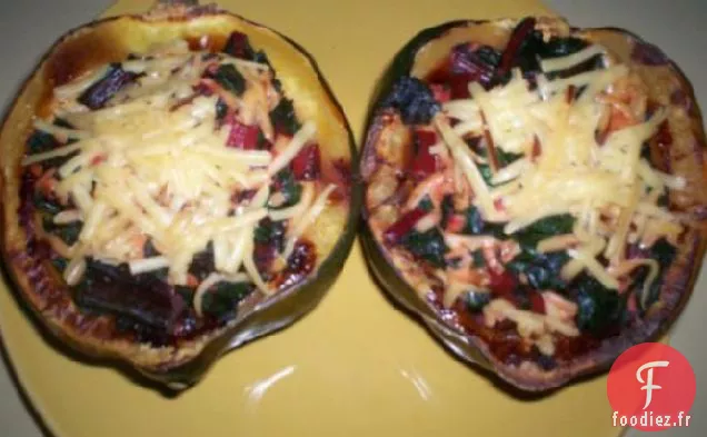 Courge De Gland Farcie À L'Ail Et Aux Blettes Au Gruyère