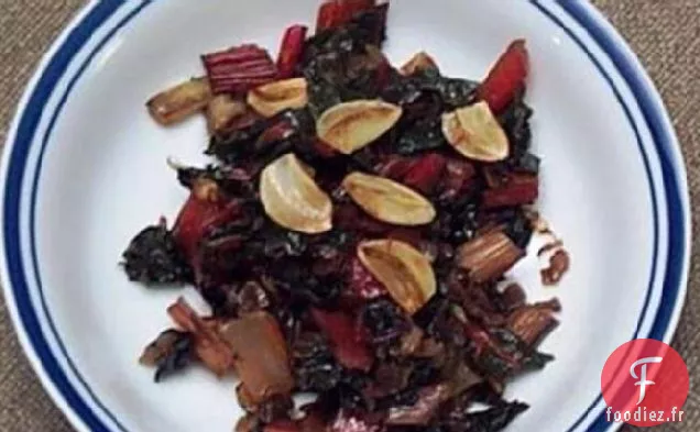Bettes à Carde Sautées aux Oignons Rouges