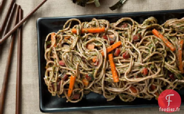 Nouilles Soba à la Bette à Carde - Pesto Miso