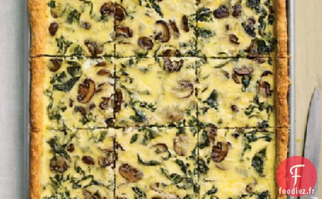 Quiche aux Blettes, Champignons et Cheddar Blanc