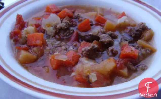 Ragoût de Boeuf Haché Aux Légumes Racines