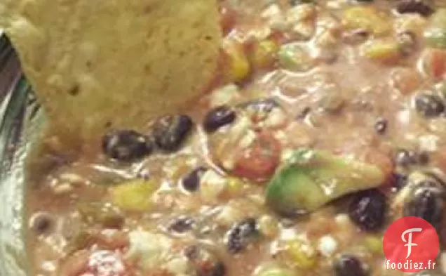 Salsa au Fromage Cottage, Avocat et Haricots Noirs