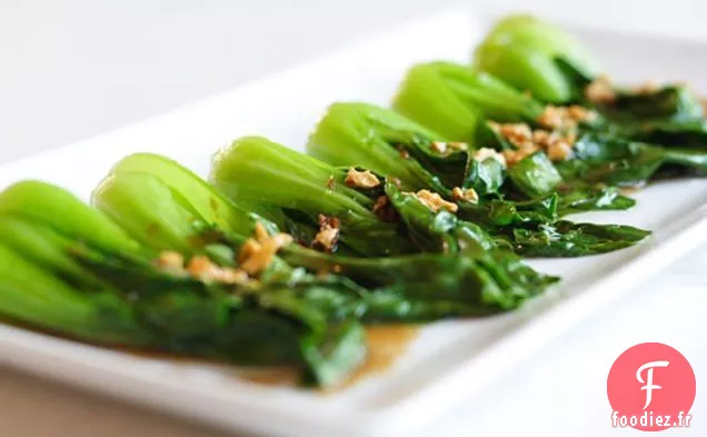 Légumes Verts Chinois De style Restaurant Avec Sauce Aux Huîtres