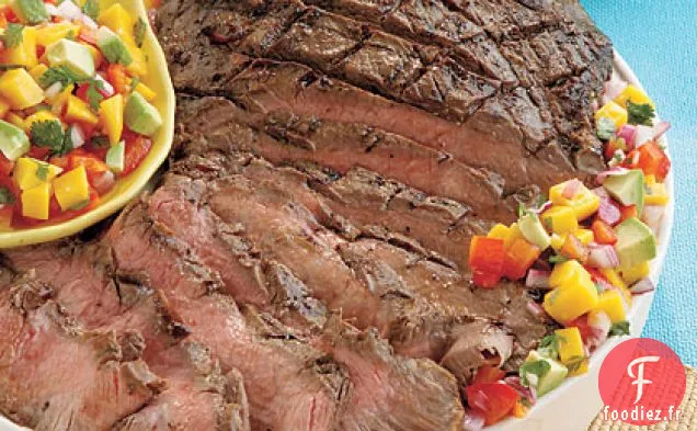 Steak de Flanc Grillé avec Salsa de Confettis