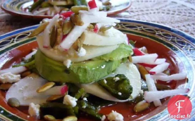 Salade de Poblano à l'Avocat Épicé