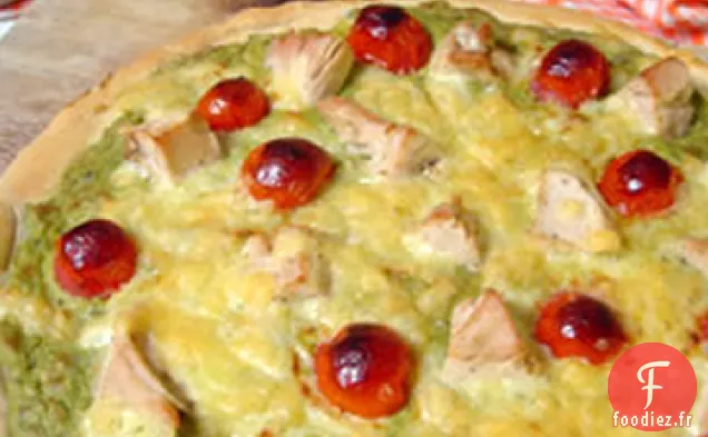 Pizza Au Poulet Et à l'Avocat