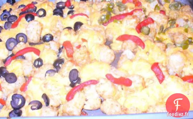 Taco Tots Au Fromage, Poivrons Et Olives