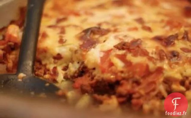 Pizza au Cheeseburger au Bacon À l'envers