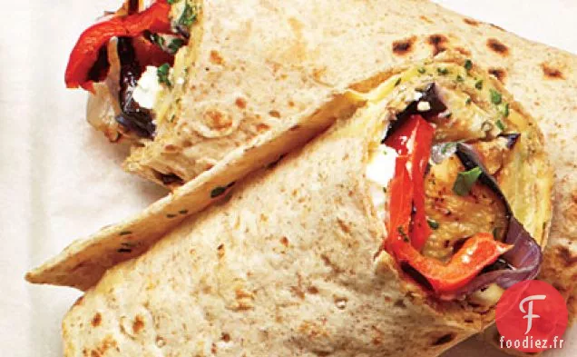 Wraps de Légumes Grillés et de Houmous